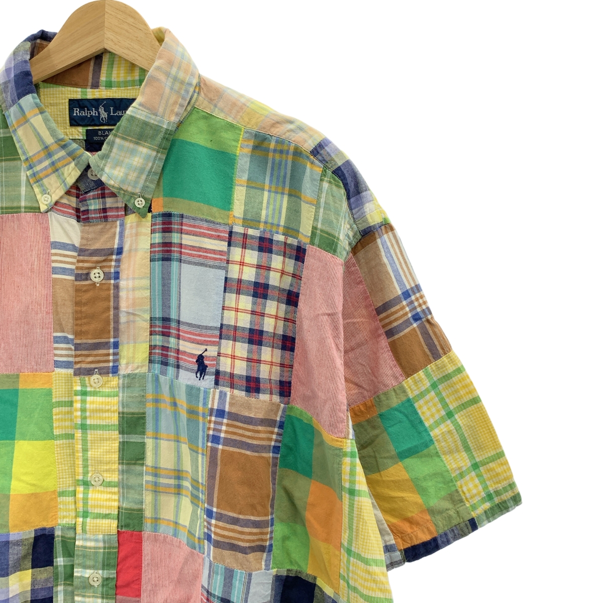 RALPH LAUREN / ラルフローレン BLAKE パッチワーク 半袖シャツ