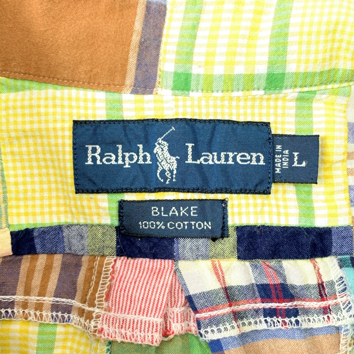 RALPH LAUREN / ラルフローレン BLAKE パッチワーク 半袖シャツ