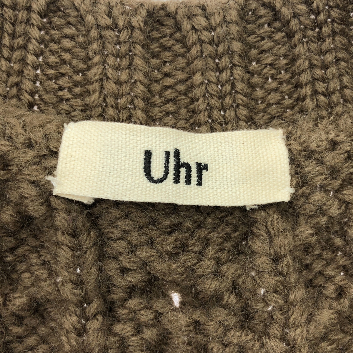 Uhr / ウーア Cable V-neck Cardigan / ケーブル ニット カーディガン