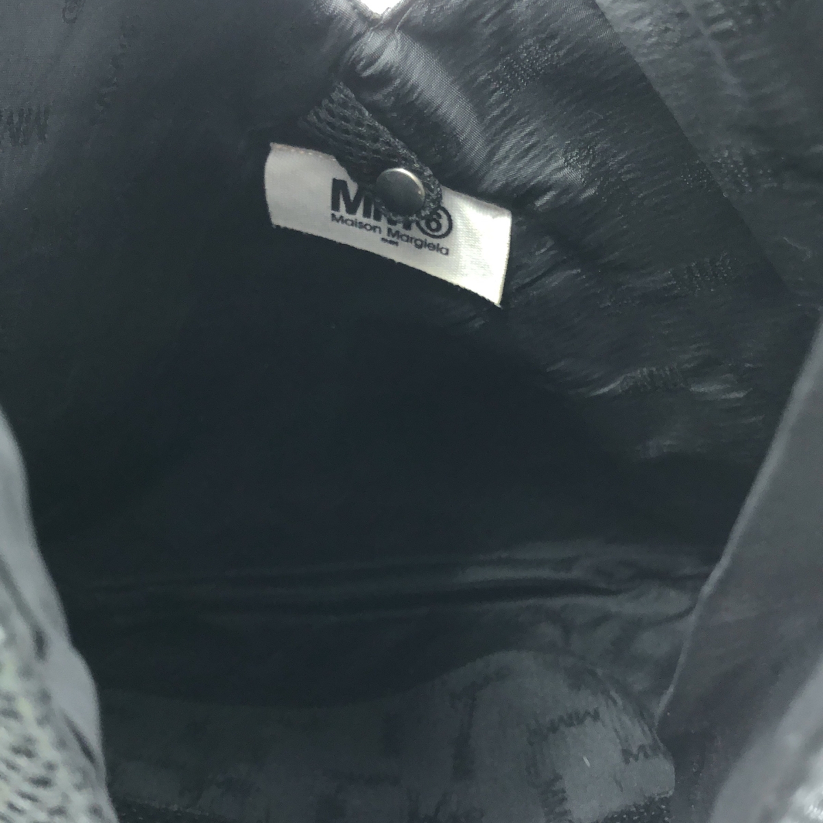 MM6 Maison Margiela / エムエムシックスメゾンマルジェラ レザーハンドル ジャパニーズ ハンドバッグ / ロゴ総裏地