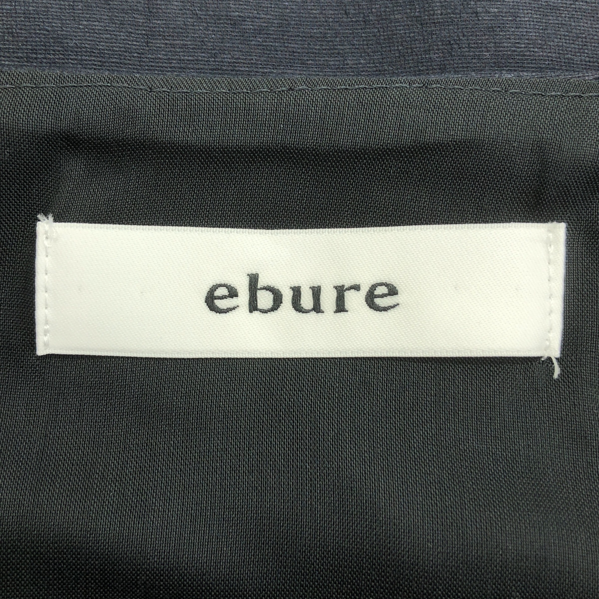 ebure / エブール リネン レーヨン混 半袖 ベルト ワンピース