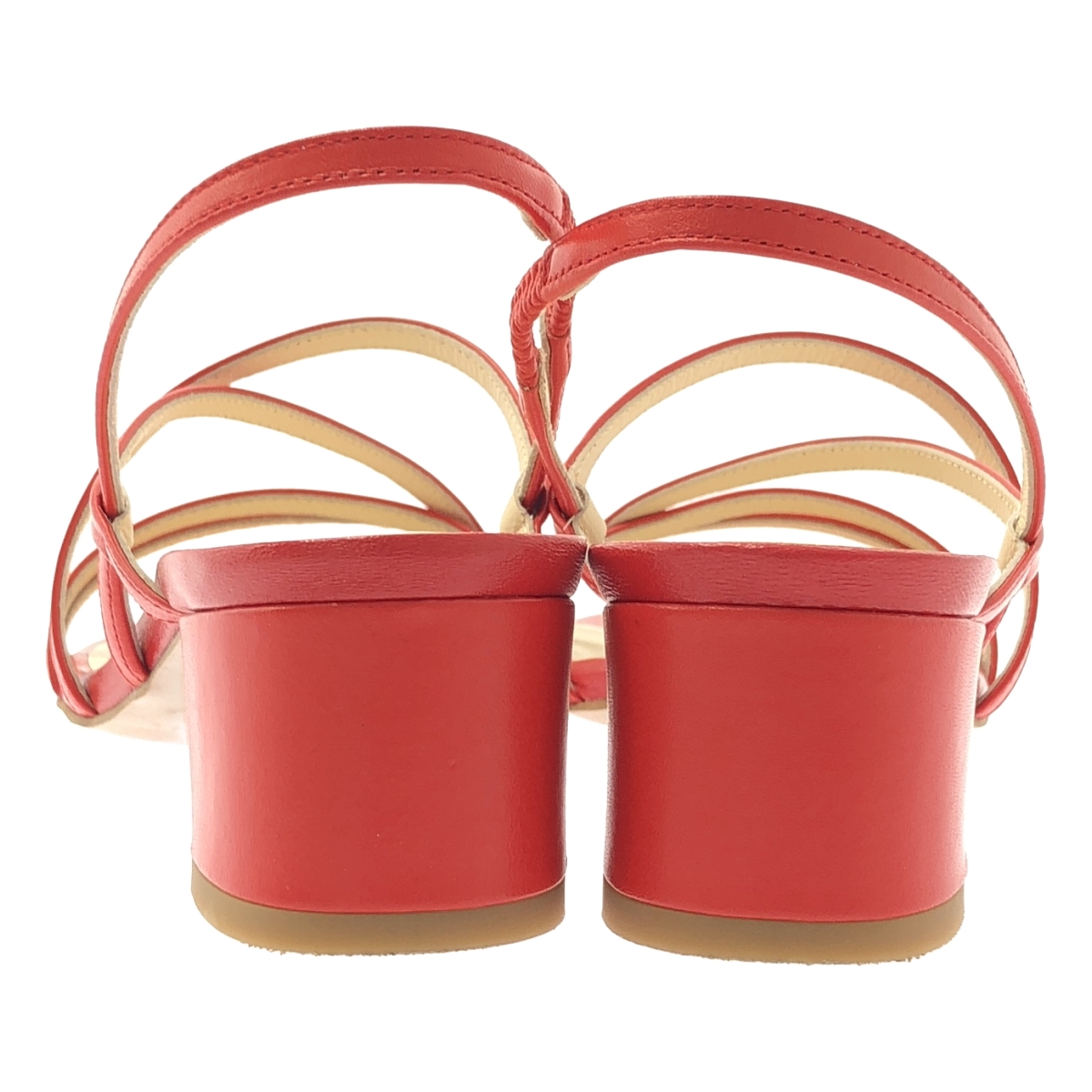 その他 レザー ストラップ チャンキーヒール サンダル