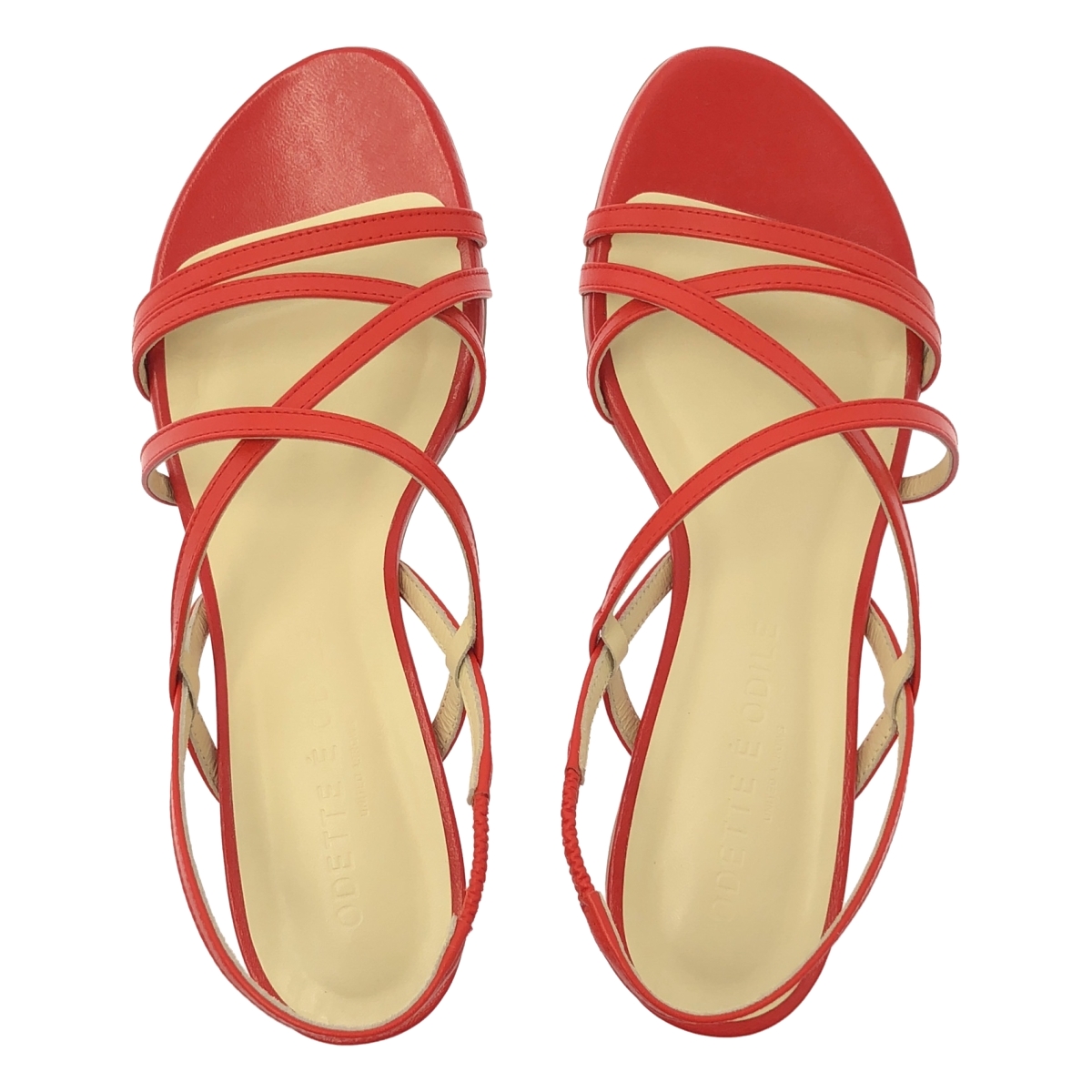 その他 レザー ストラップ チャンキーヒール サンダル