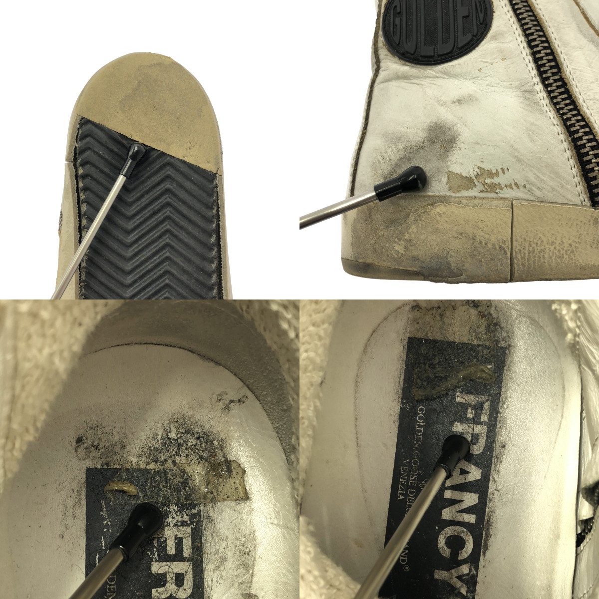 GOLDEN GOOSE / ゴールデングース FRANCY ダメージ加工 ハイカット スニーカー