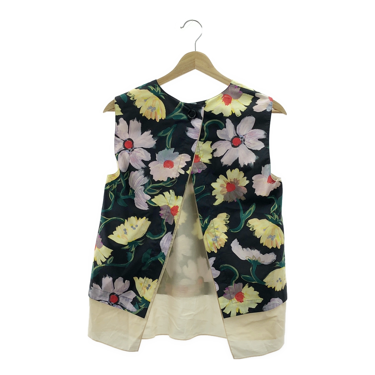MARNI / マルニ ペイント フラワー プリント レイヤード ノースリーブトップス