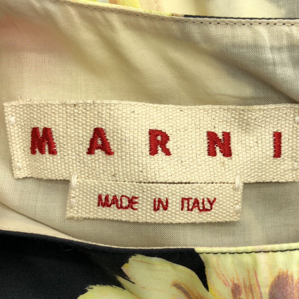MARNI / マルニ ペイント フラワー プリント レイヤード ノースリーブトップス