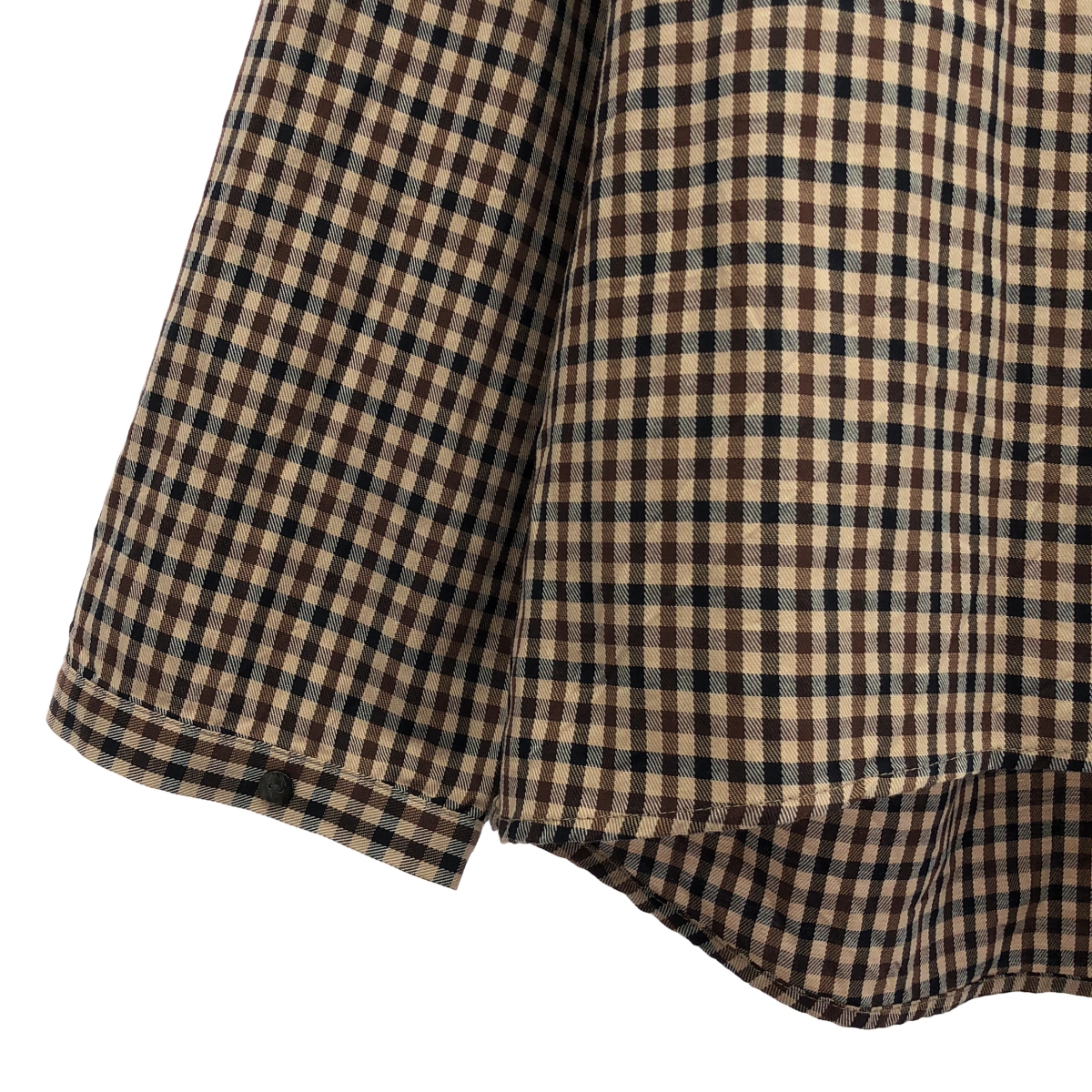 mizuiroind / ミズイロインド コットン チェック ギャザーネック プルオーバー