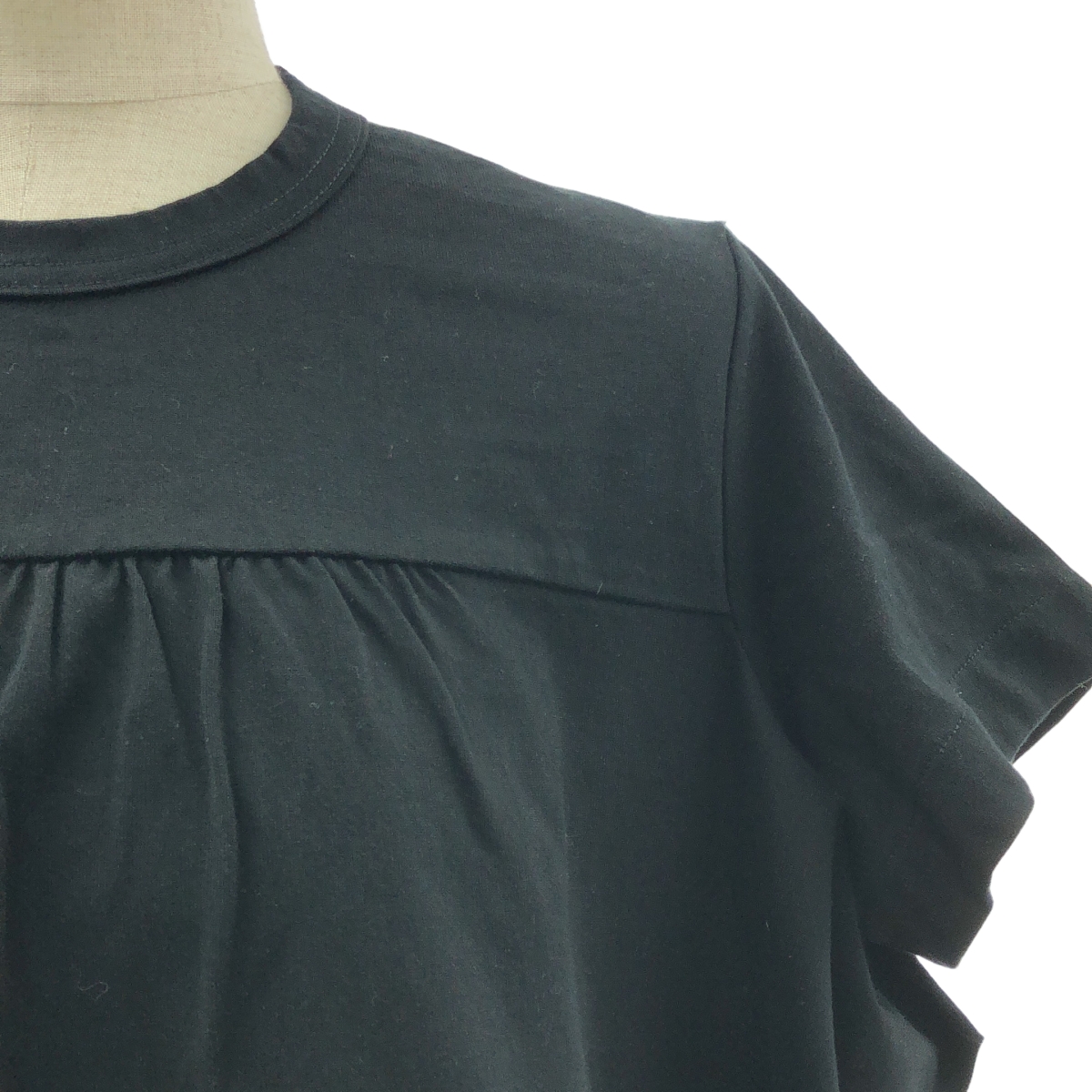 tricot COMME des GARCONS / トリココムデギャルソン フリル装飾 ギャザー クルーネック Tシャツ カットソー