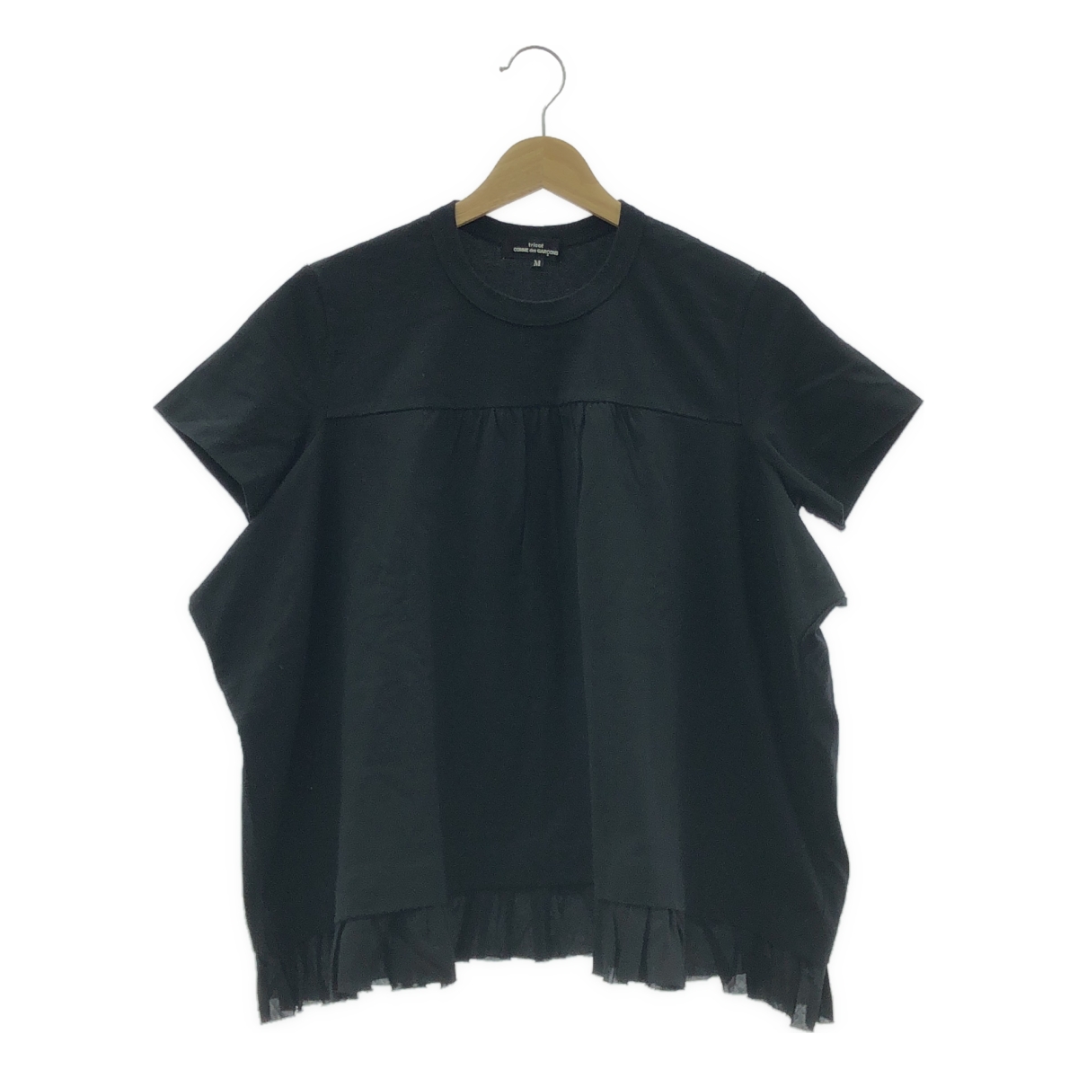 tricot COMME des GARCONS / トリココムデギャルソン フリル装飾 ギャザー クルーネック Tシャツ カットソー
