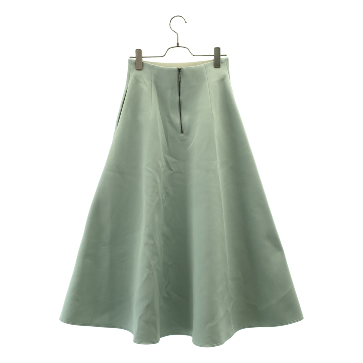 ebure / エブール ダブルラッセル バックジップ フレア スカート