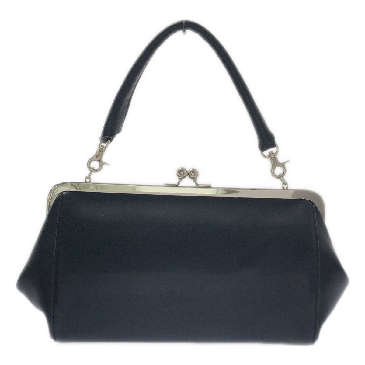 Y’s Red Labe / ワイズレッドレーベル 2way チェーンショルダー付き 牛革 レザー がま口 ハンドバッグ