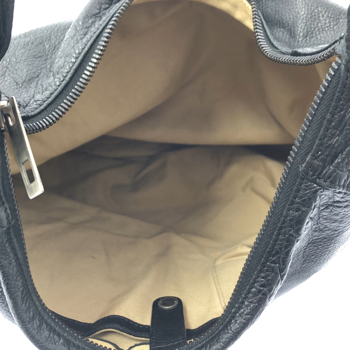 RUFFO / ルッフォ レザー ジップ デザイン ショルダーバッグ