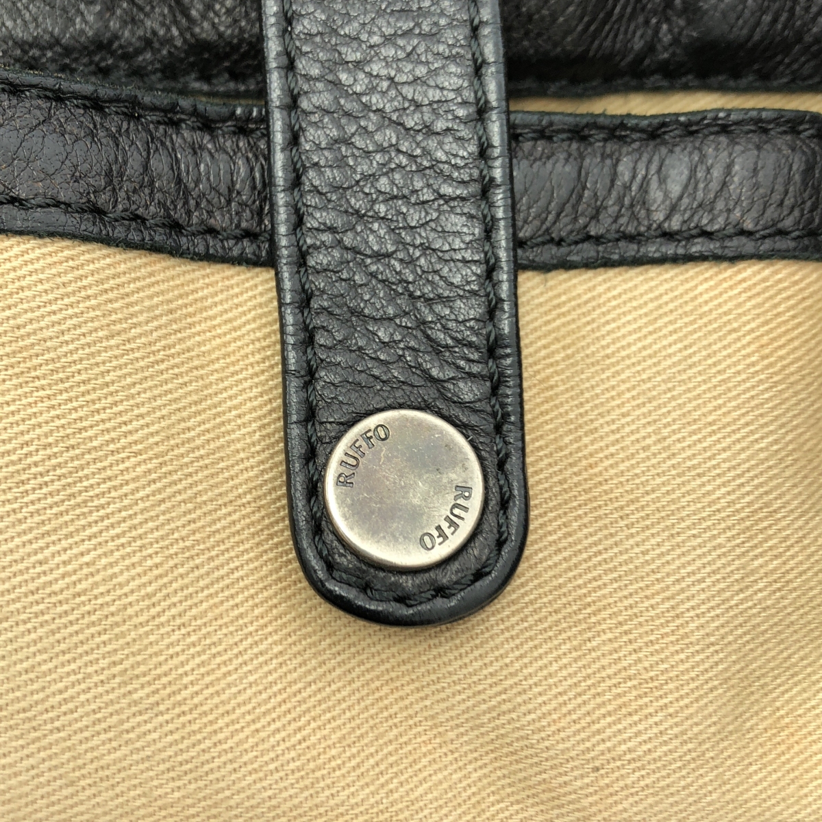 RUFFO / ルッフォ レザー ジップ デザイン ショルダーバッグ