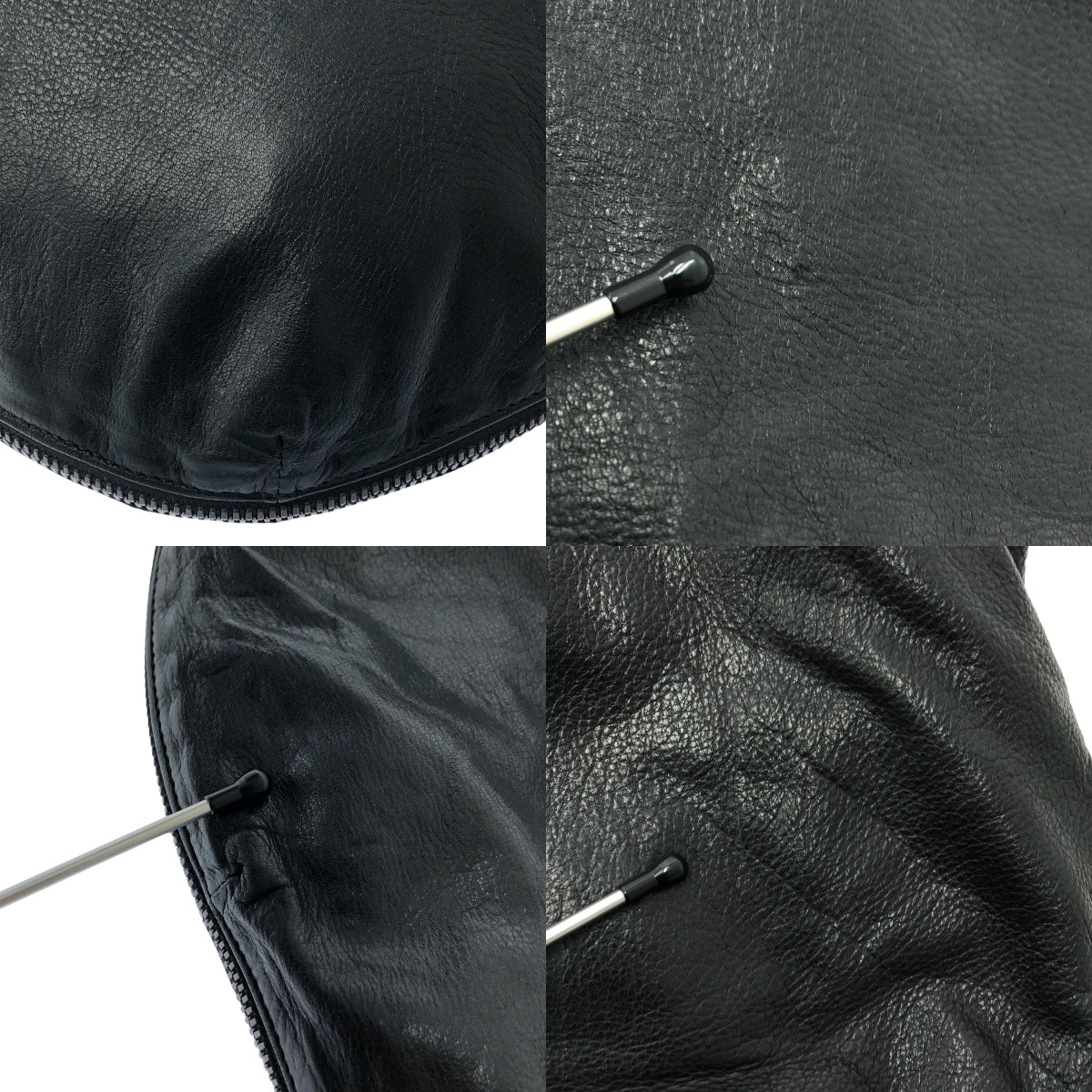 RUFFO / ルッフォ レザー ジップ デザイン ショルダーバッグ