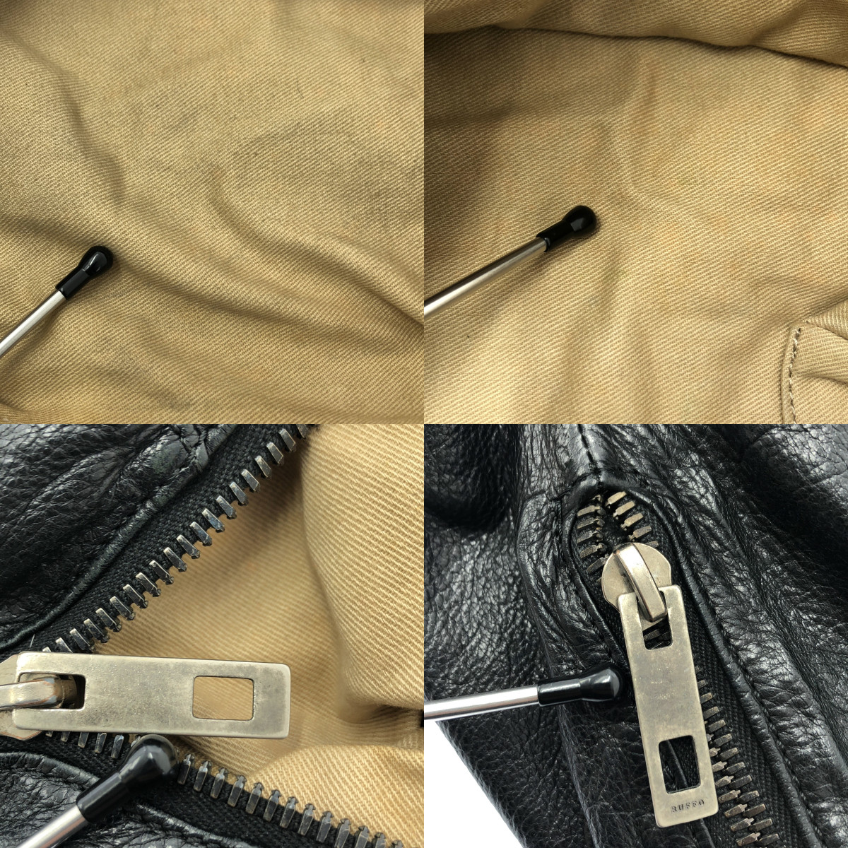 RUFFO / ルッフォ レザー ジップ デザイン ショルダーバッグ