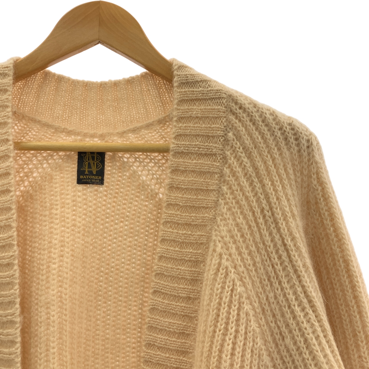 BATONER / バトナー モヘヤ ウール ロングカーディガン