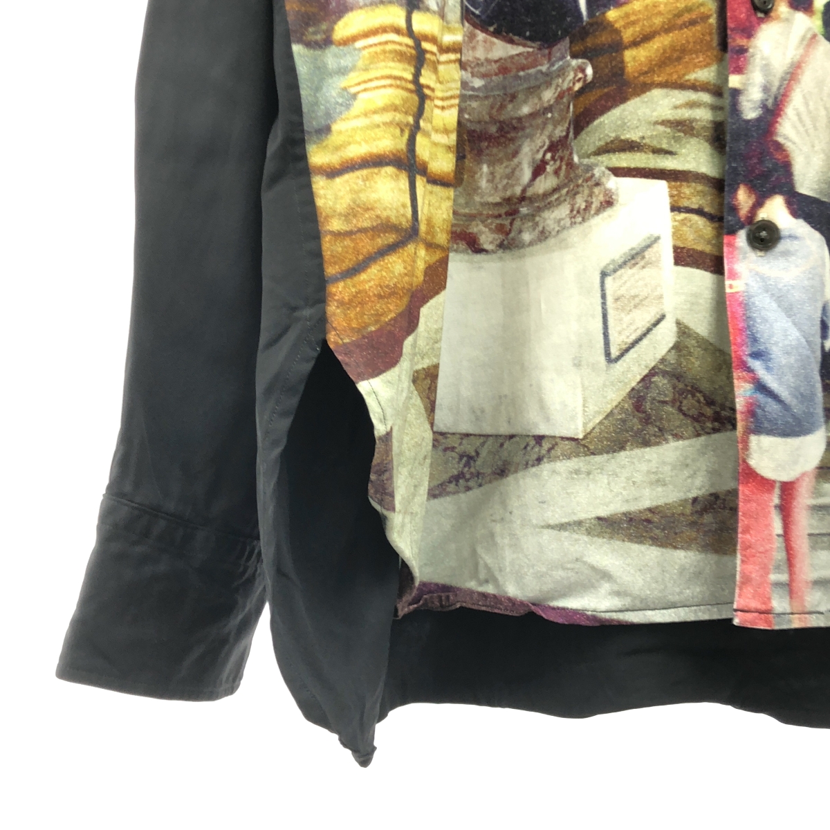 SOE / ソーイ ビスコース 総柄 オープンカラーシャツ