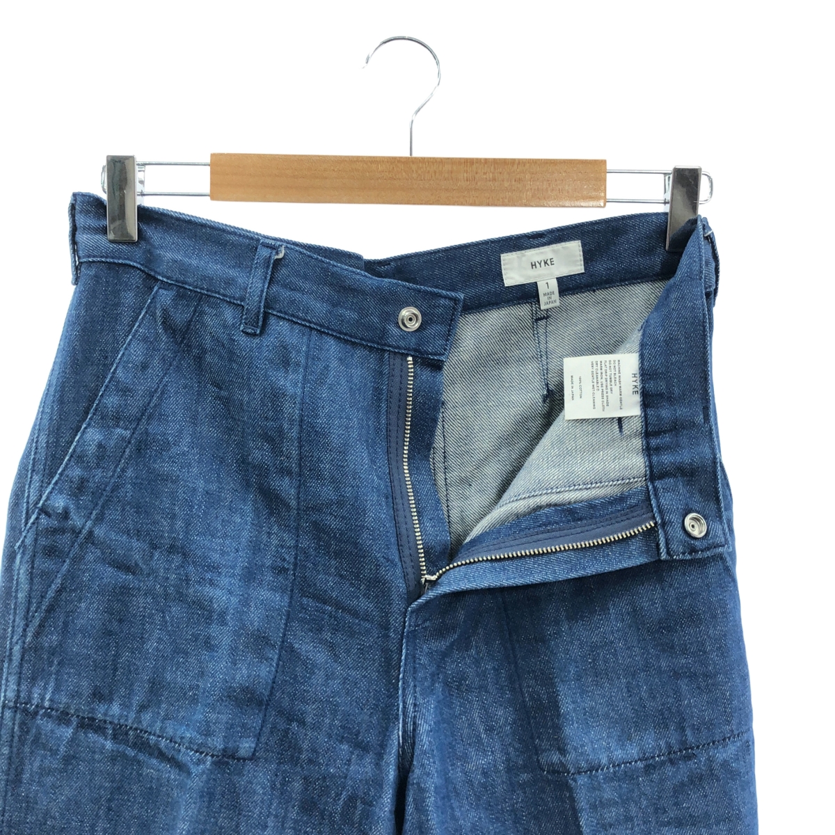 HYKE / ハイク ワイドレッグ ベイカー デニムパンツ