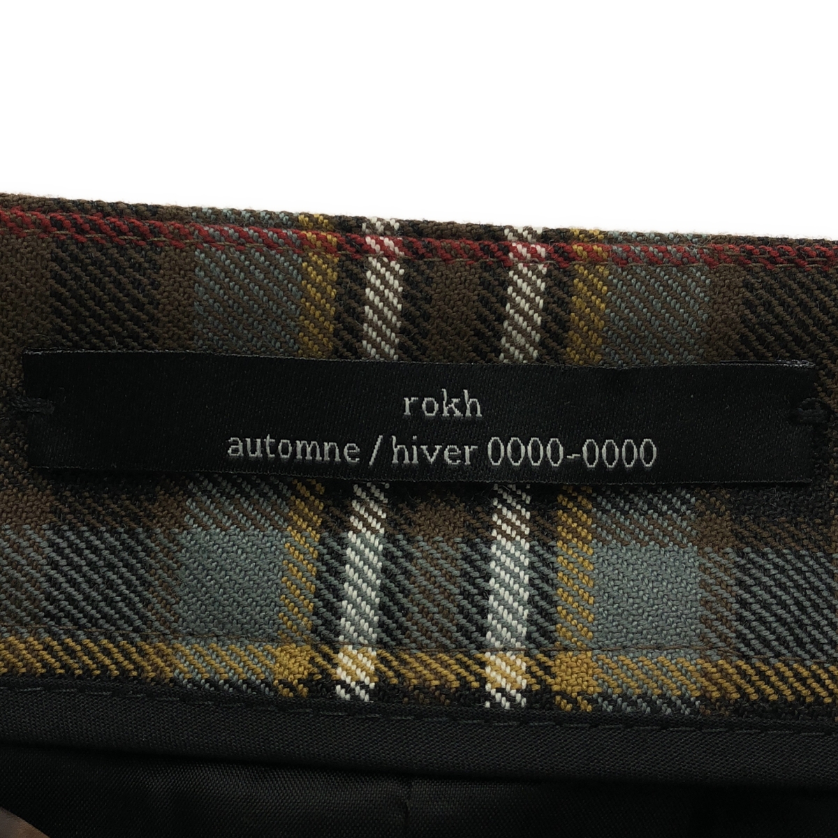 Rokh / ロック チェック ウール ボンテージスカート