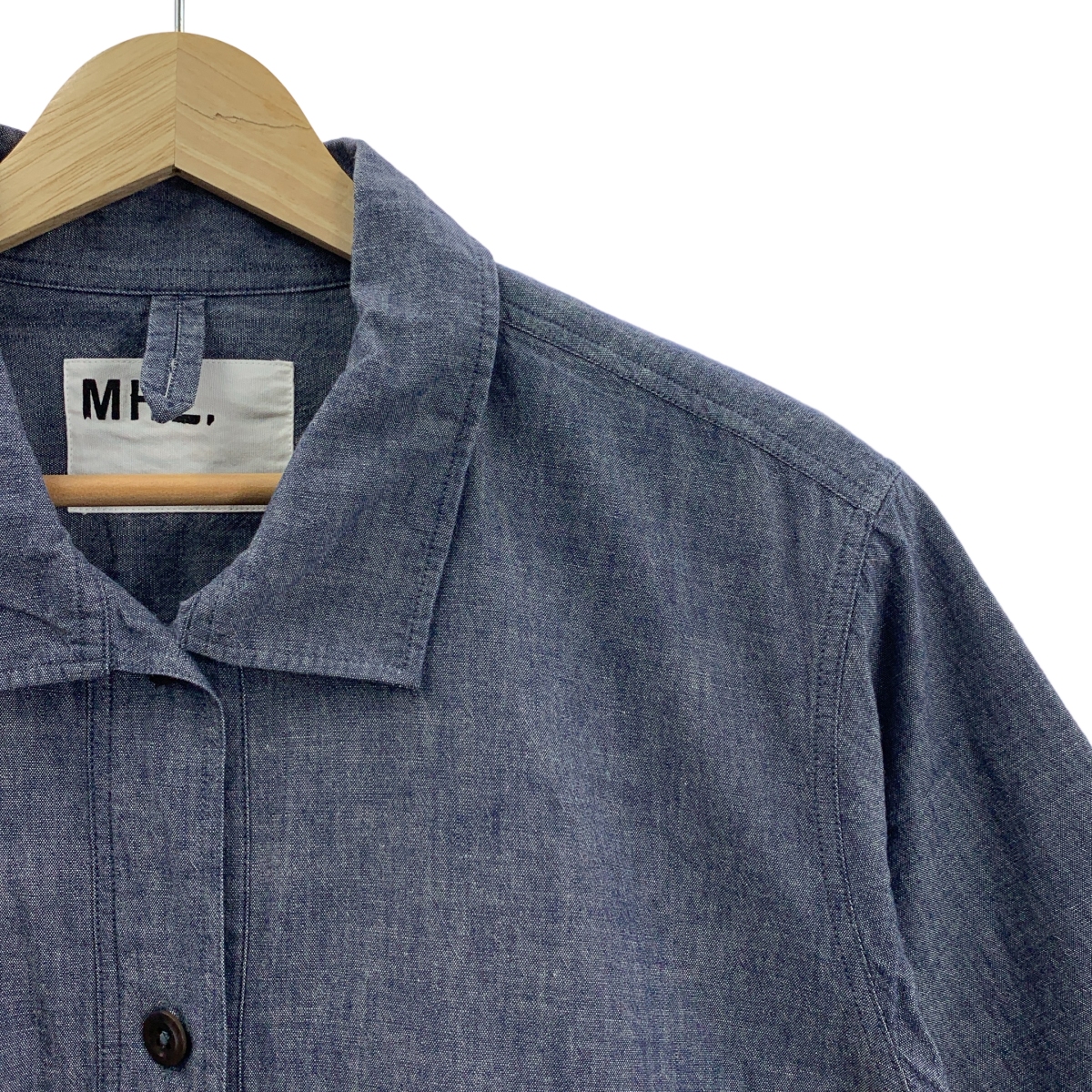 MHL. / エムエイチエルマーガレットハウエル DENIM COTTON CHAMBRAY デニム シャンブレー プルオーバーシャツ