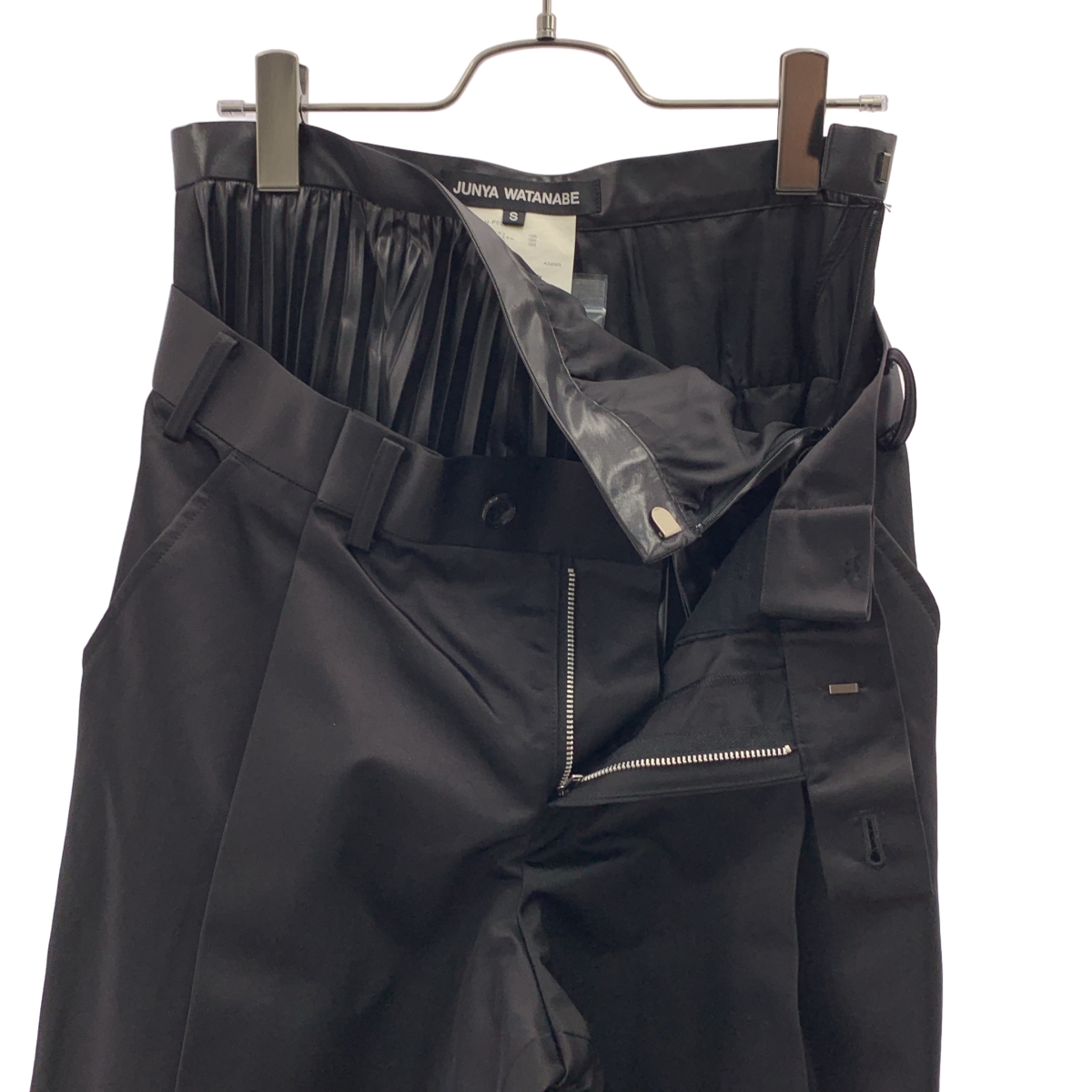 JUNYA WATANABE / ジュンヤワタナベ ナイロン プリーツ ドッキング 変形 ワイドパンツ