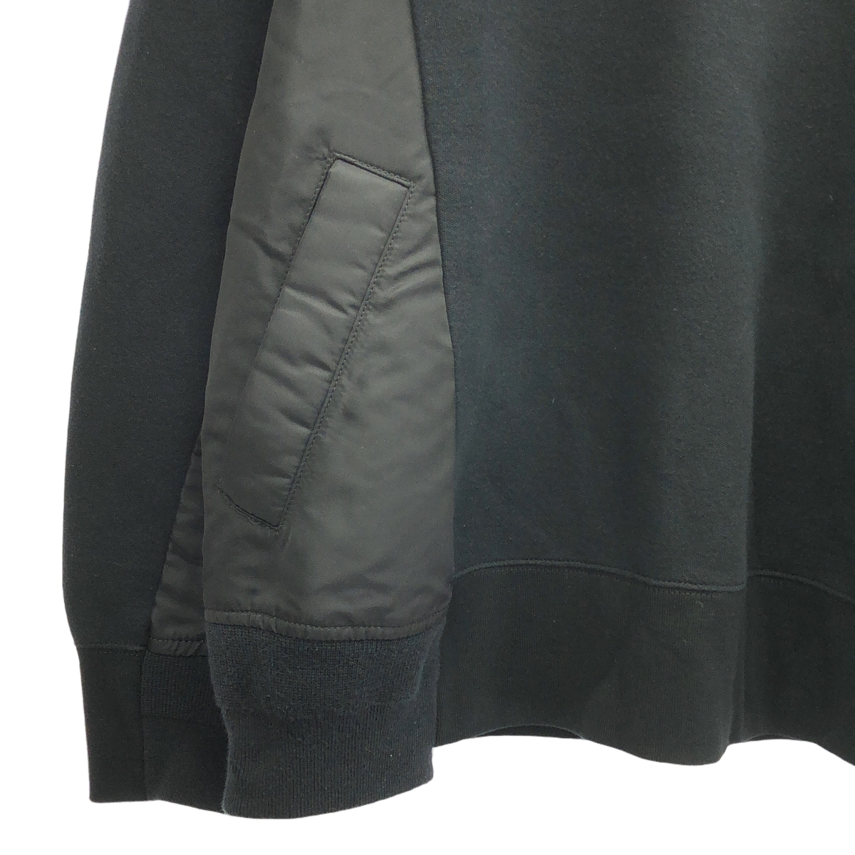 sacai / サカイ Sponge Sweat × MA-1 Hoodie / 異素材 切替 ドッキング スポンジ スウェット フーディ