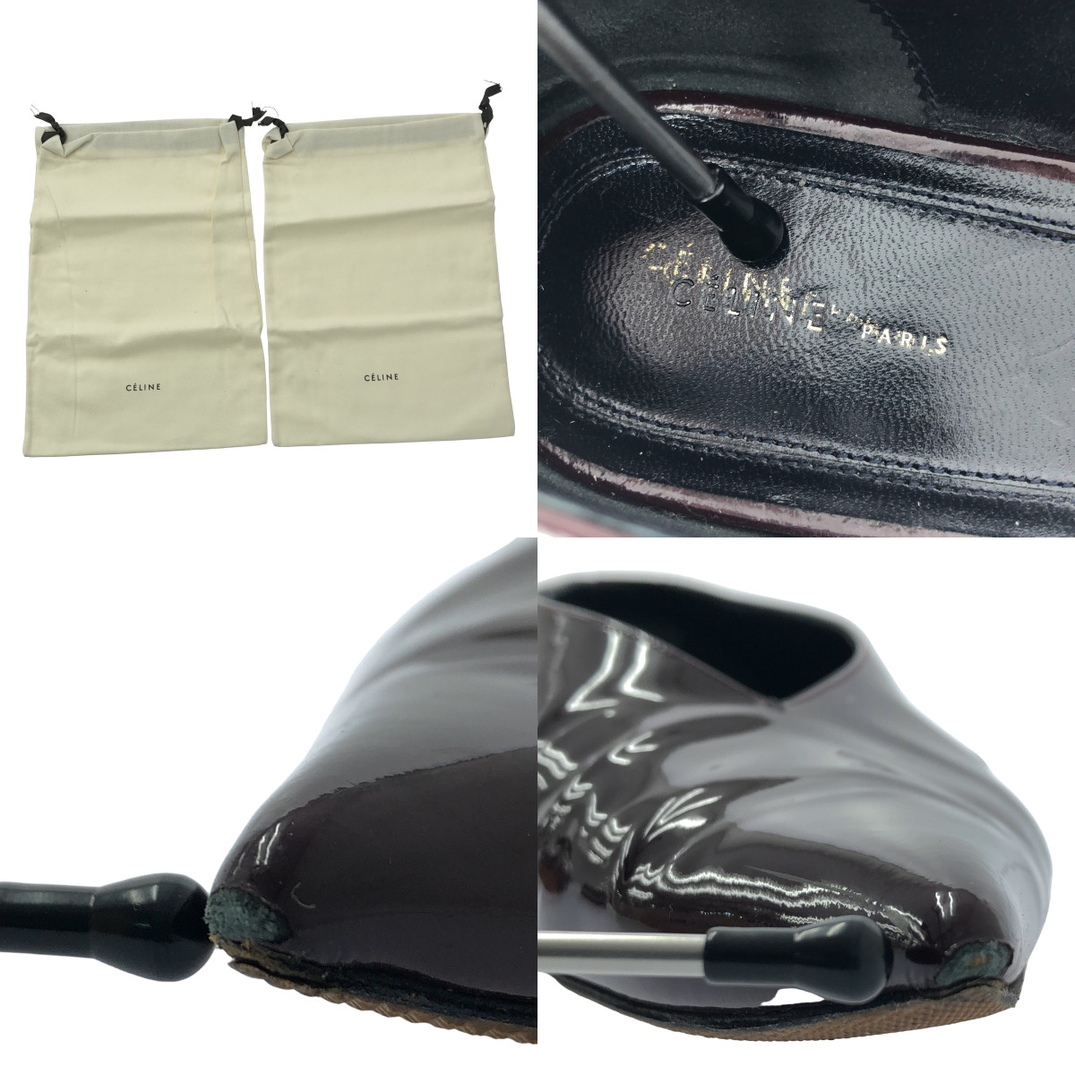 CELINE / セリーヌ by Phoebe Philo フィービー / パテントレザー バブーシュ フラットシューズ