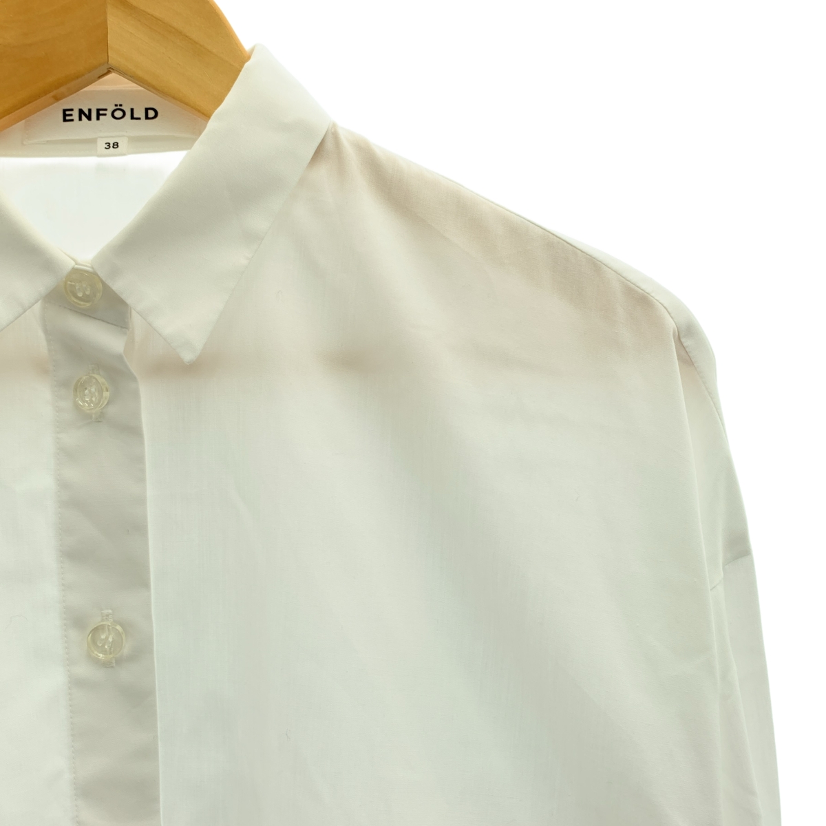 ENFOLD / エンフォルド BALLON HEM SHIRT コットン混 バルーン シャツ