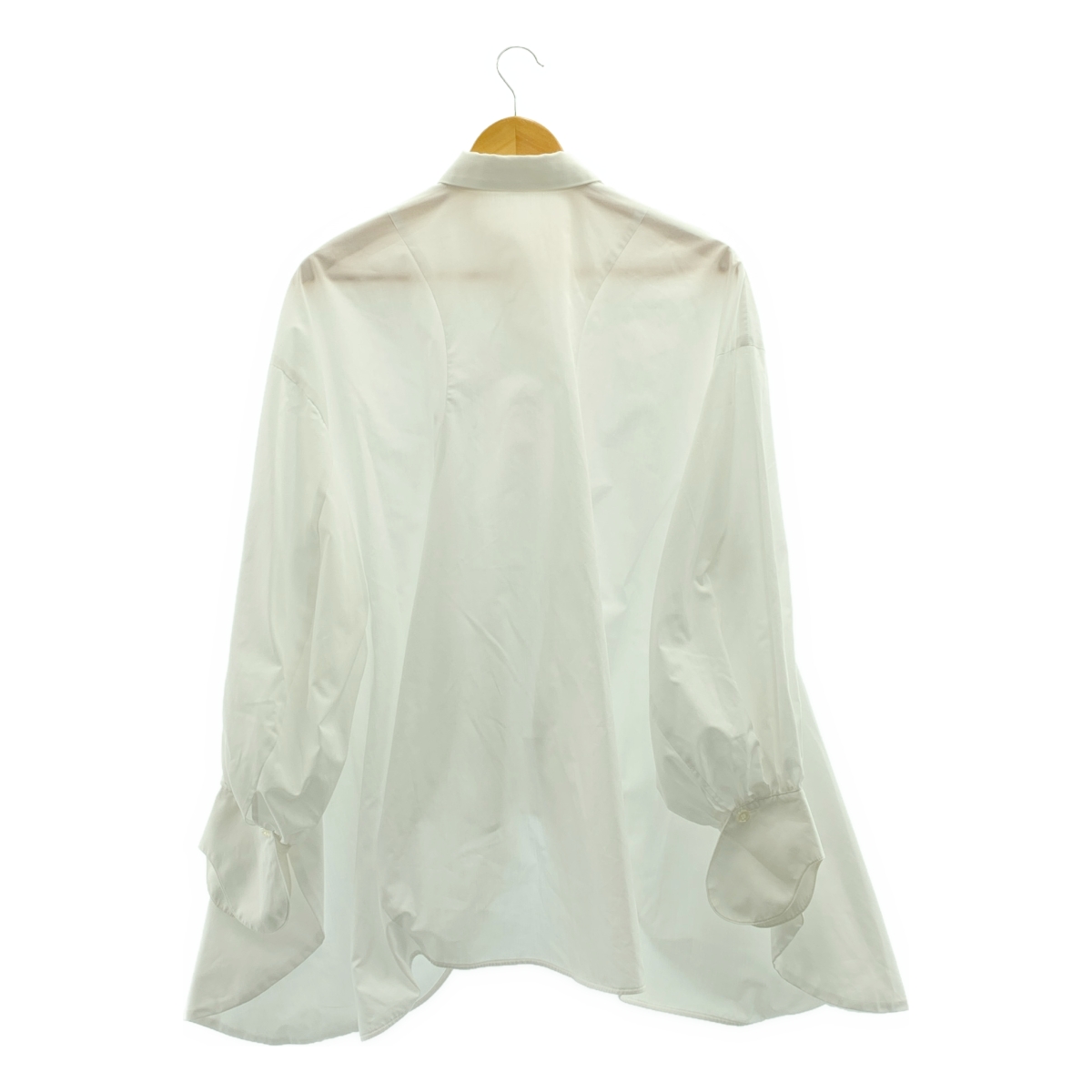 ENFOLD / エンフォルド BALLON HEM SHIRT コットン混 バルーン シャツ