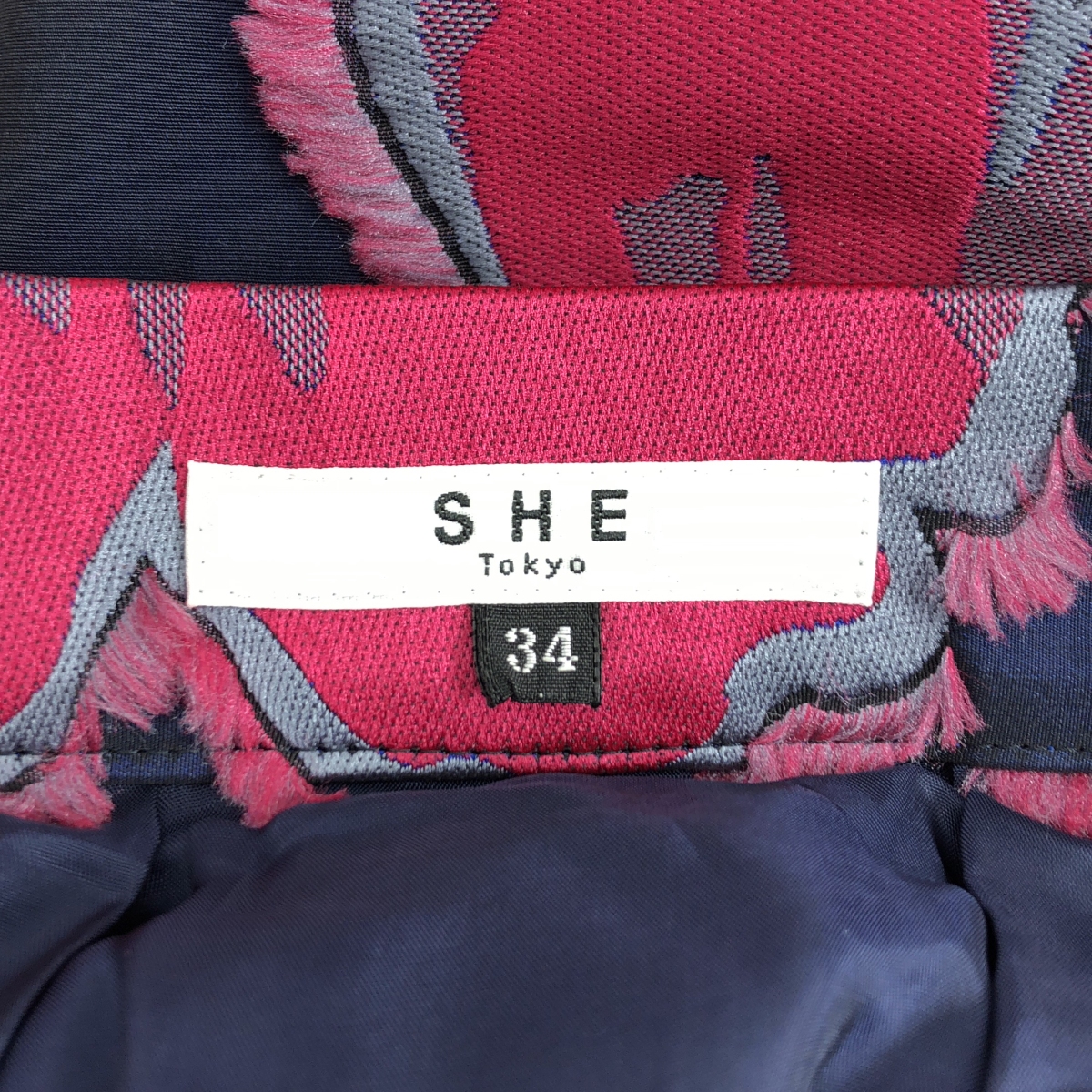 その他 Anna big flower ジャガード ロングスカート