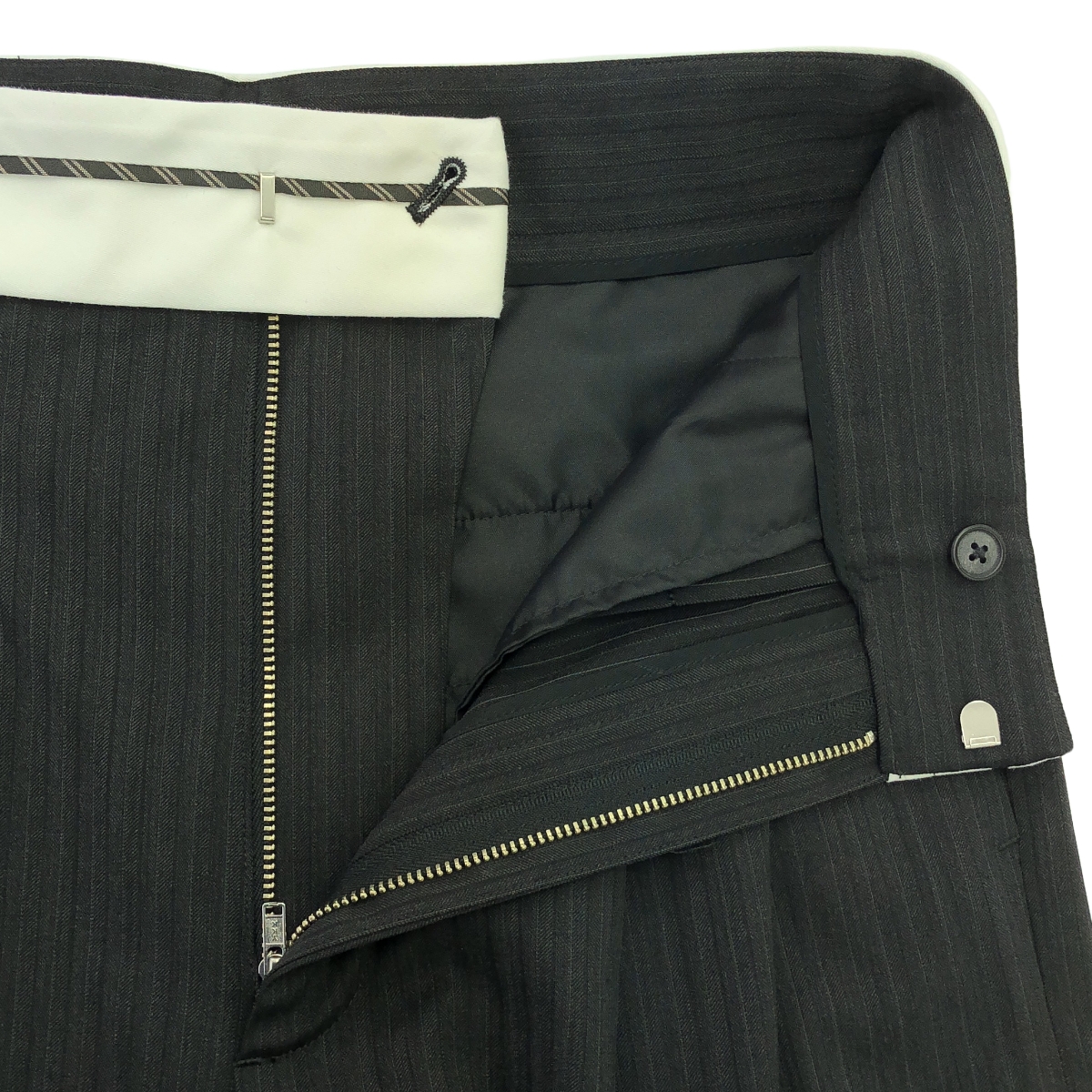 BEAUTY&YOUTH / ビューティーアンドユース ストライプ マーベルト タック ワイド パンツ