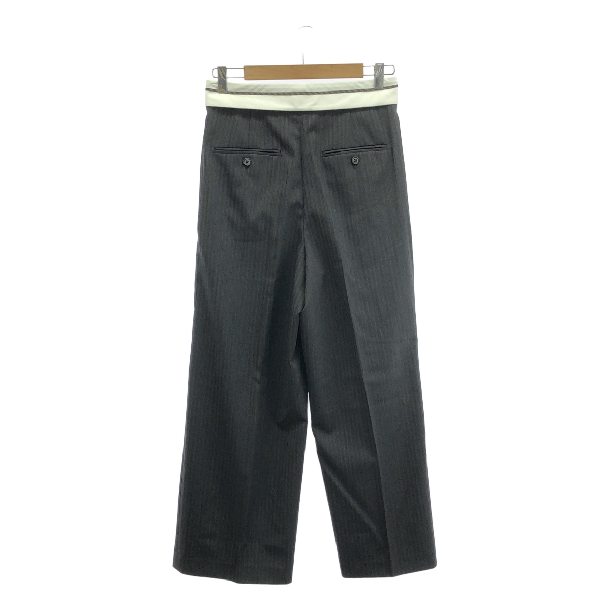 BEAUTY&YOUTH / ビューティーアンドユース ストライプ マーベルト タック ワイド パンツ