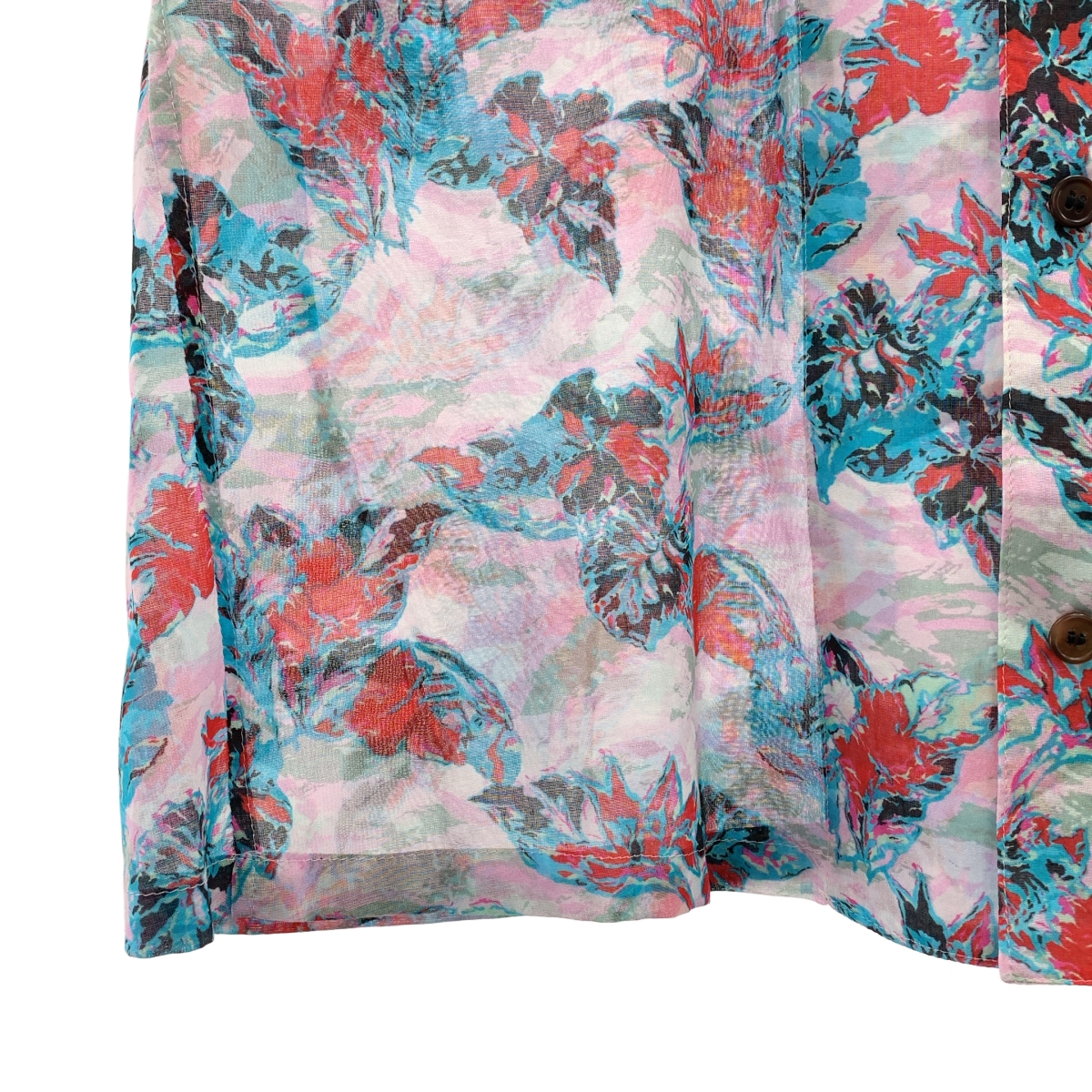 sulvam / サルバム 総柄 オープカラー アロハ ハーフ オーバー シャツ