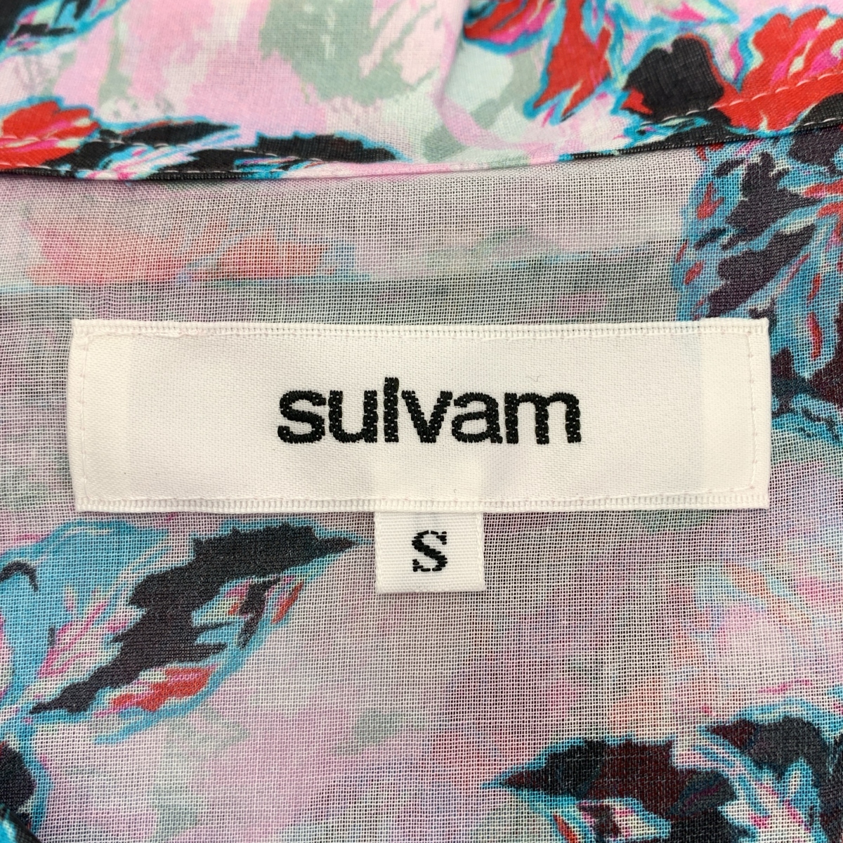 sulvam / サルバム 総柄 オープカラー アロハ ハーフ オーバー シャツ