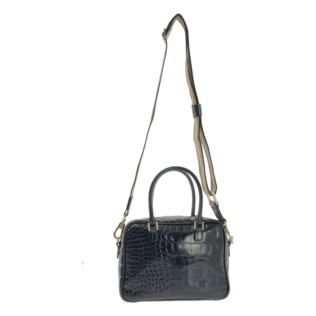 ANYA HINDMARCH / アニヤハインドマーチ カーカー ミニ 2Way クロコ型押し レザー ハンド ショルダーバッグ