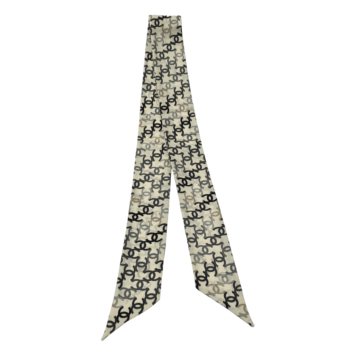 CHANEL / シャネル ココマーク シルク ツイリー スカーフ ヘアバンド