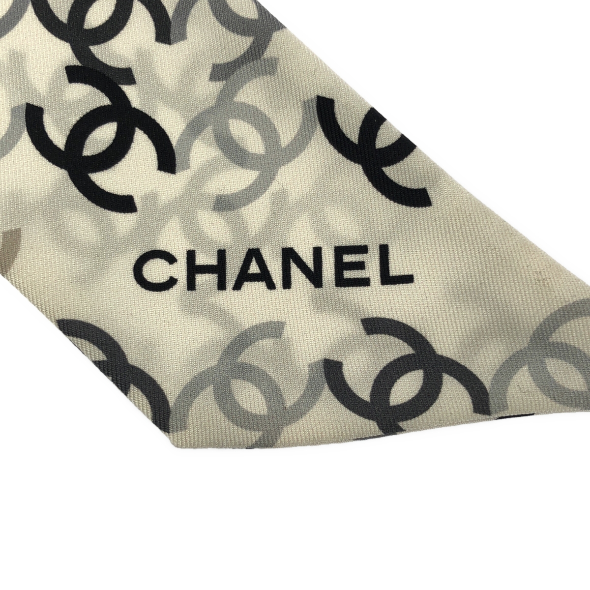 CHANEL / シャネル ココマーク シルク ツイリー スカーフ ヘアバンド