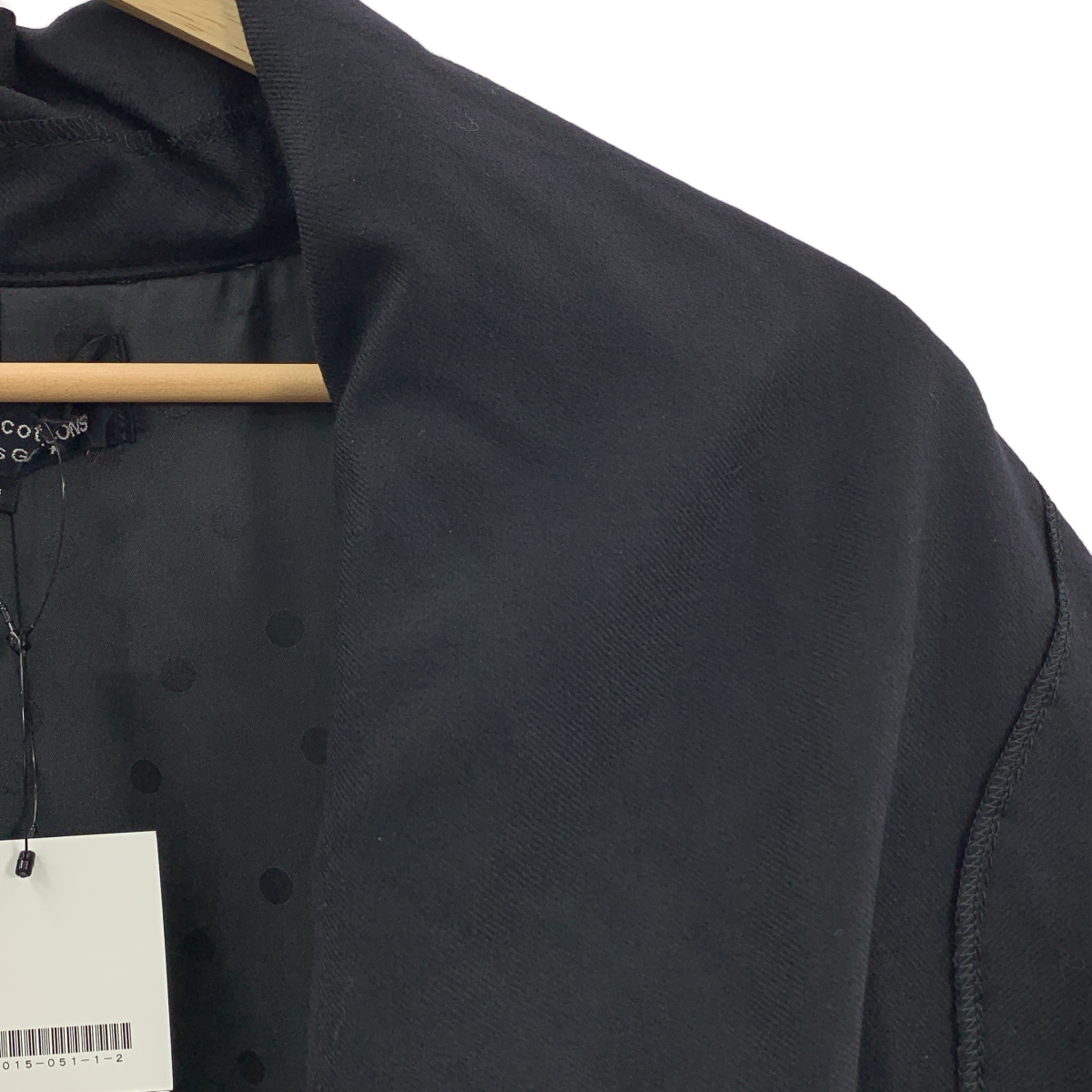 tricot COMME des GARCONS / トリココムデギャルソン ストールドッキング チェック ノーカラー ジャケット コットンウール
