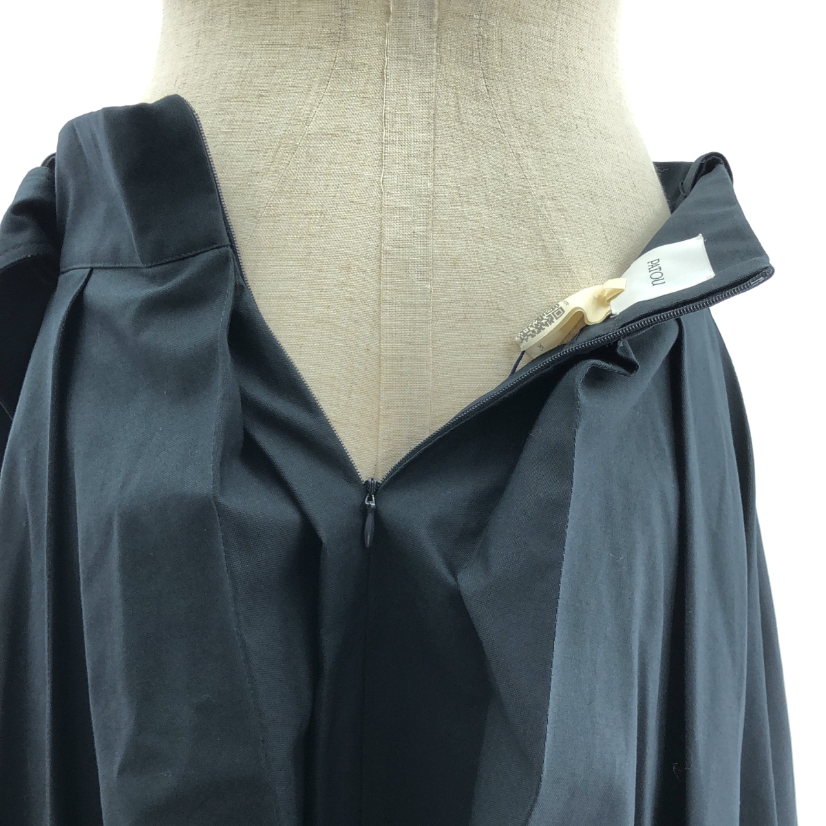 PATOU / パトゥ Canvas Pleated Maxi Skirt コットン マキシ ロングスカート