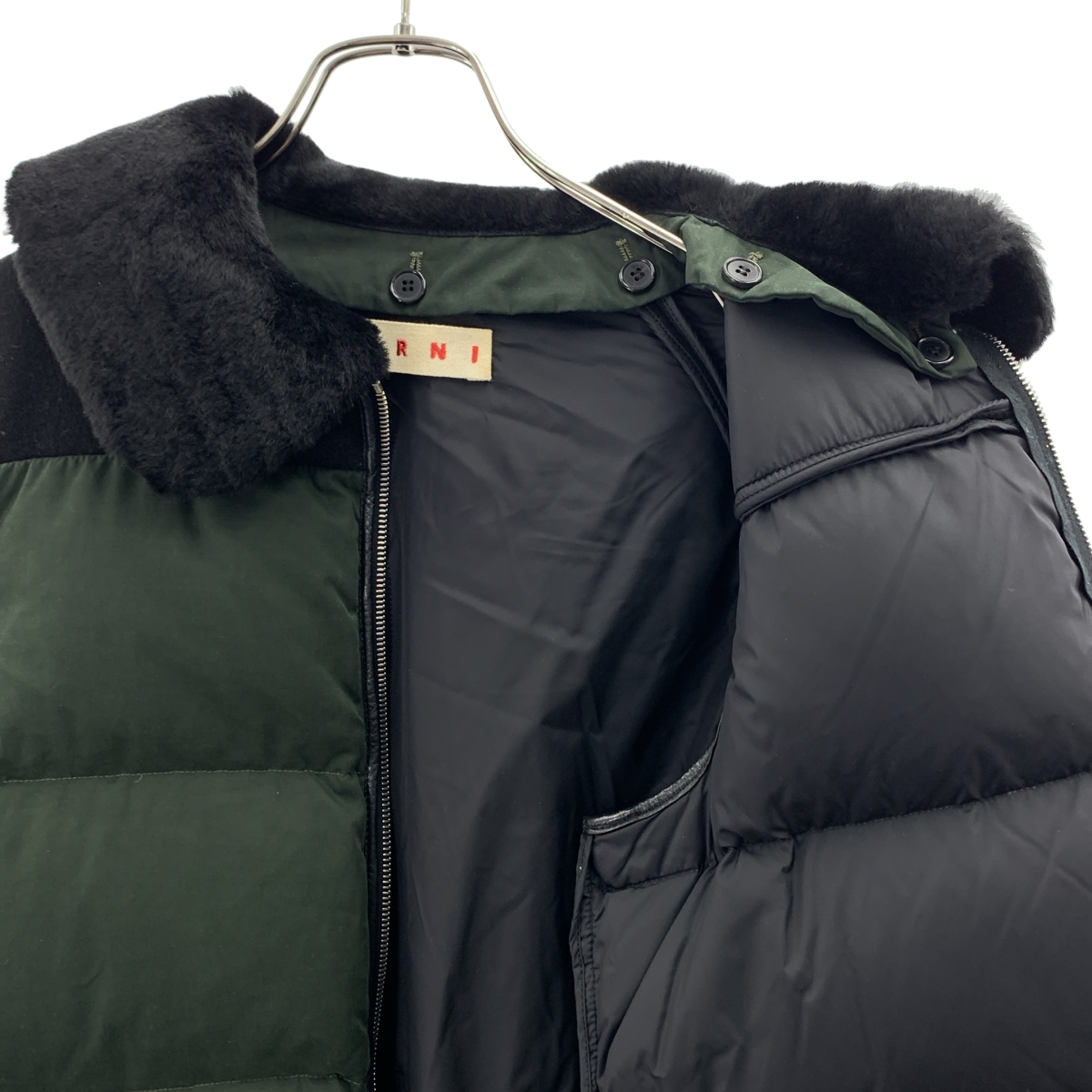 MARNI / マルニ ダブルジップ 異素材切替 ダウン ロング コート