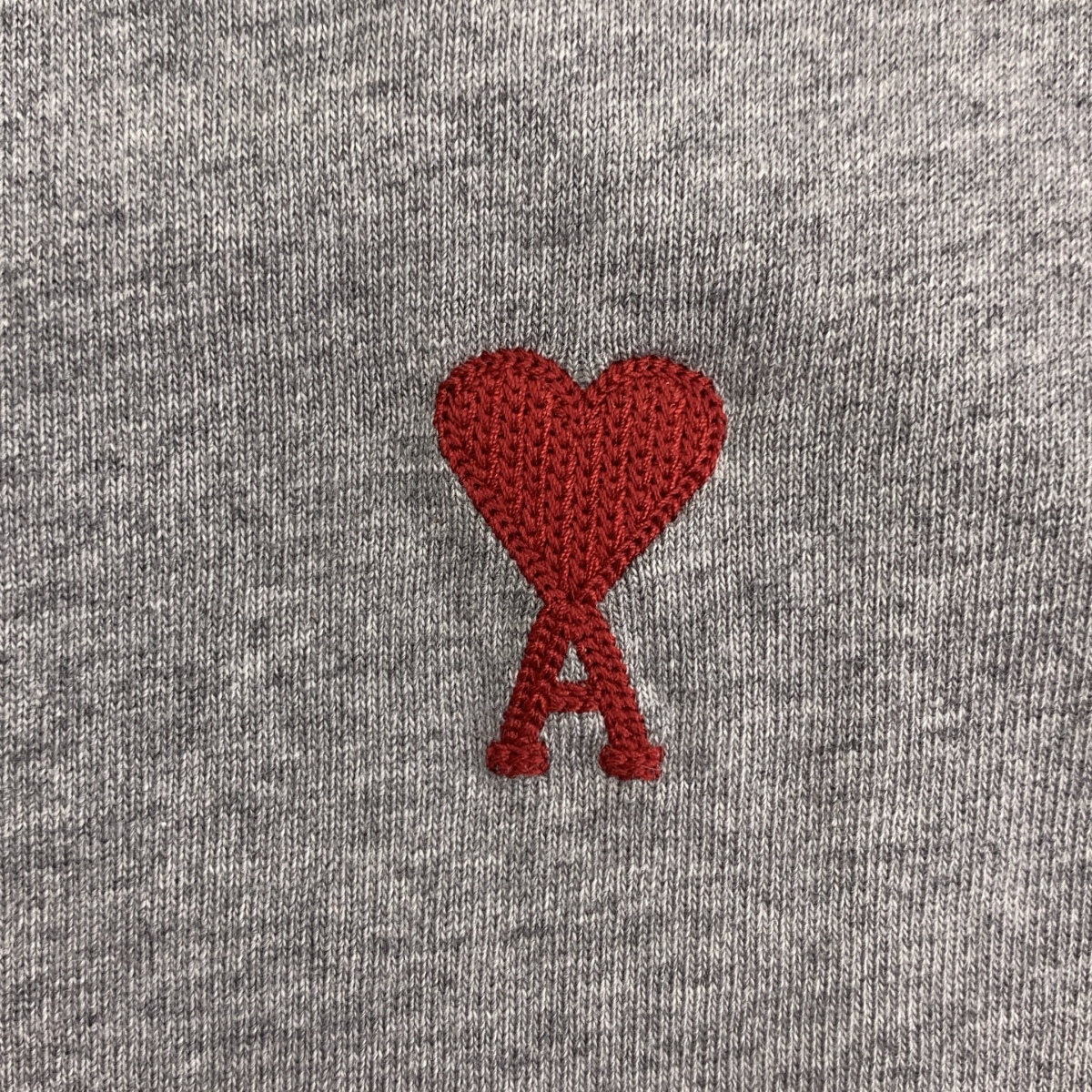 AMI Alexandre Mattiussi / アミ・アレクサンドルマテュッシ RED AMI DE COEUR T-SHIRT ロゴ 刺しゅう クルーネック Tシャツ