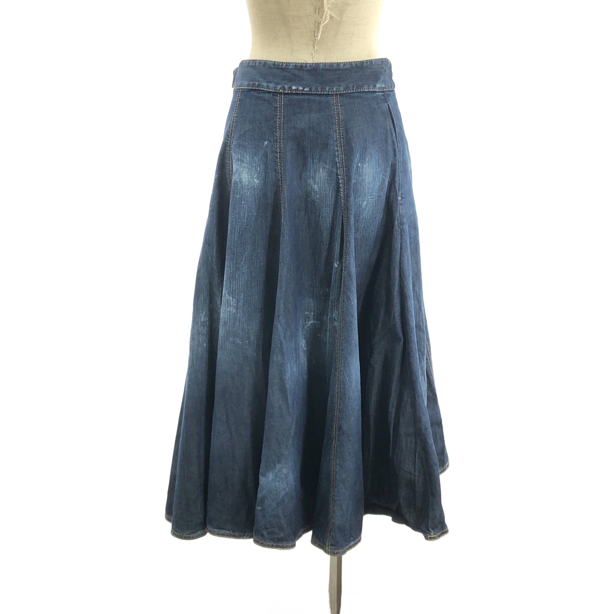 DSQUARED2 / ディースクエアード ペンキ・ダメージ加工 サイドジップ デニムスカート