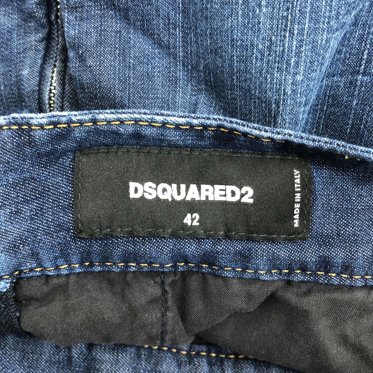 DSQUARED2 / ディースクエアード ペンキ・ダメージ加工 サイドジップ デニムスカート