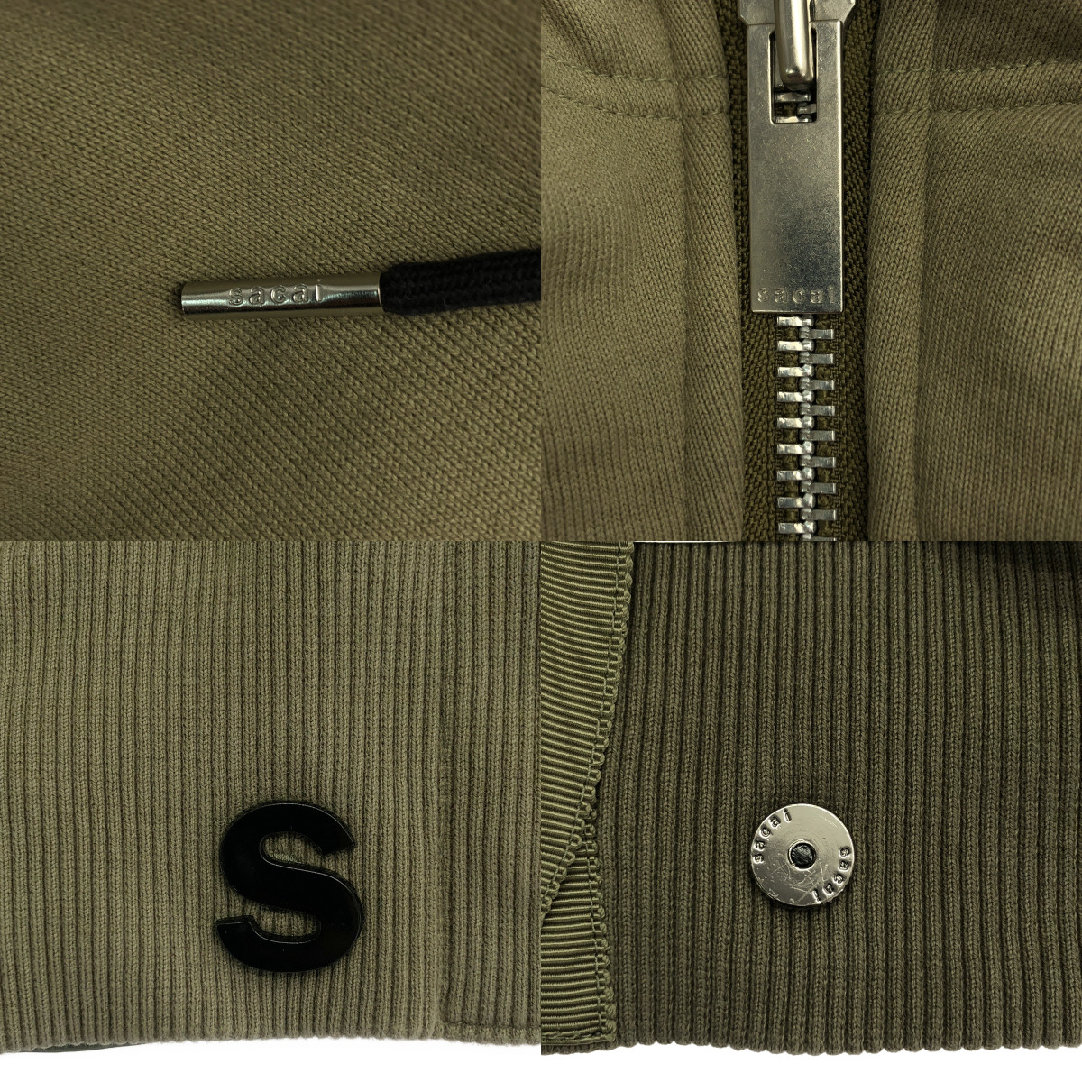 sacai / サカイ Zip Hoodie / 異素材 切替 レイヤード スウェット フーディ ジャケット