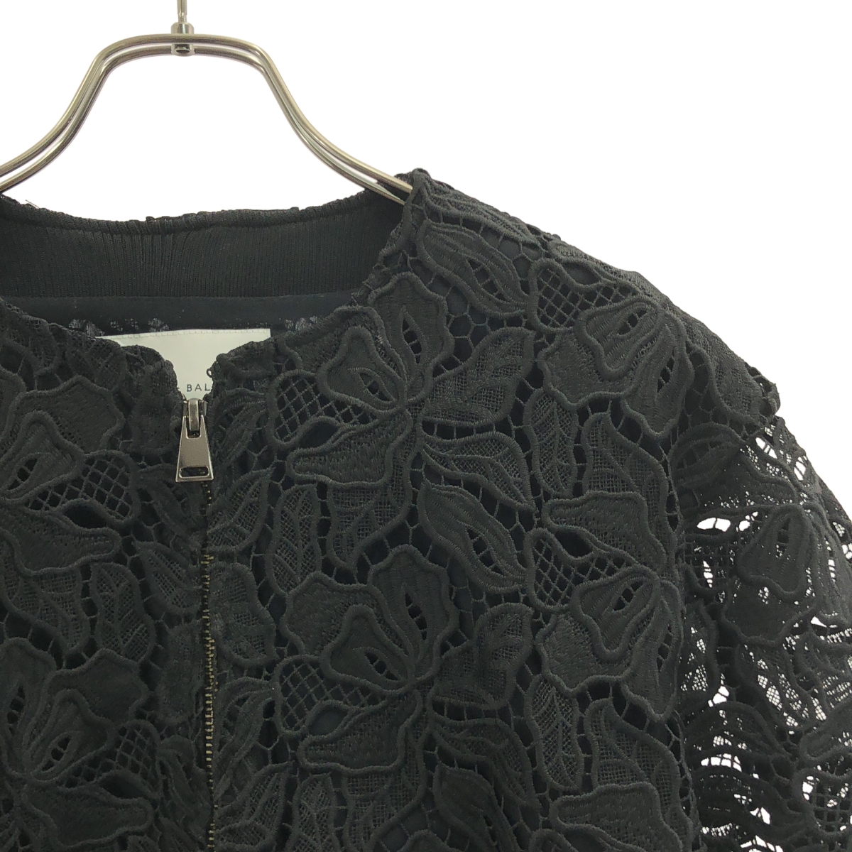 BORDERS at BALCONY / ボーダーズアットバルコニー LACE BLOUSON レース ハーフスリーブ ブルゾン