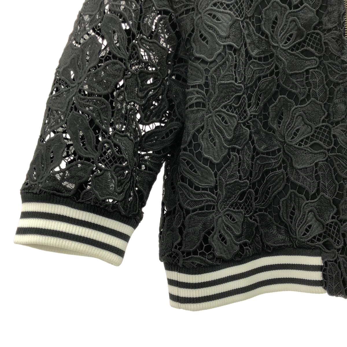 BORDERS at BALCONY / ボーダーズアットバルコニー LACE BLOUSON レース ハーフスリーブ ブルゾン