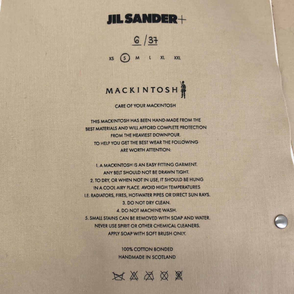 JIL SANDER+ / ジルサンダープラス ×MACKINTOSH / ゴム引き ジャケット