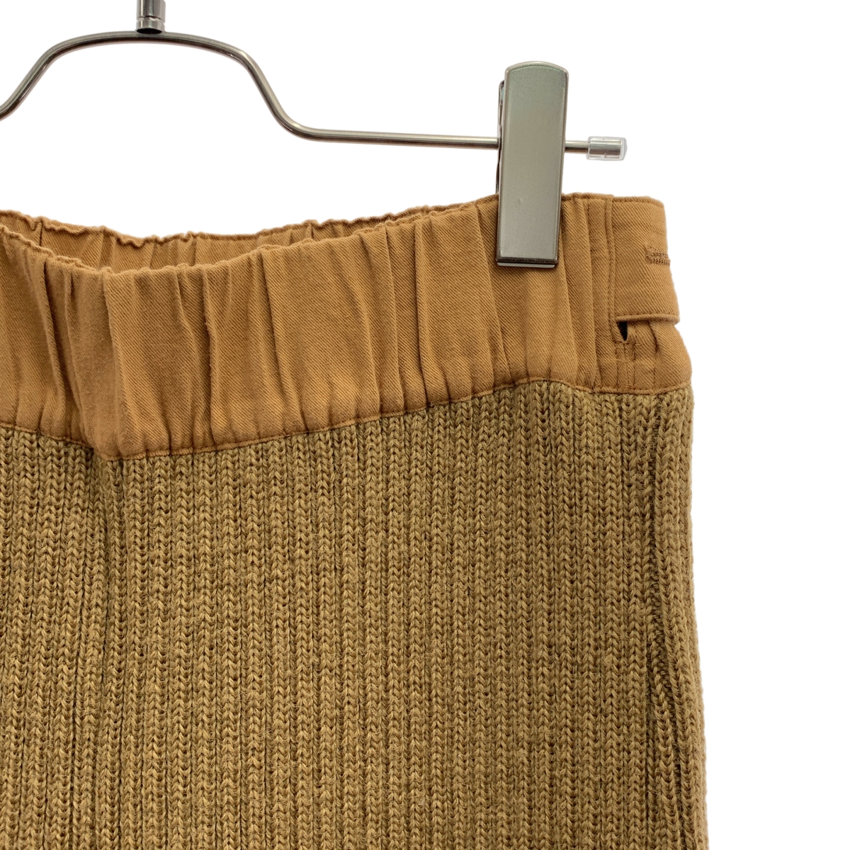 NOWOS / ノーウォス ウール サイドボタン ニット ワイド イージーパンツ