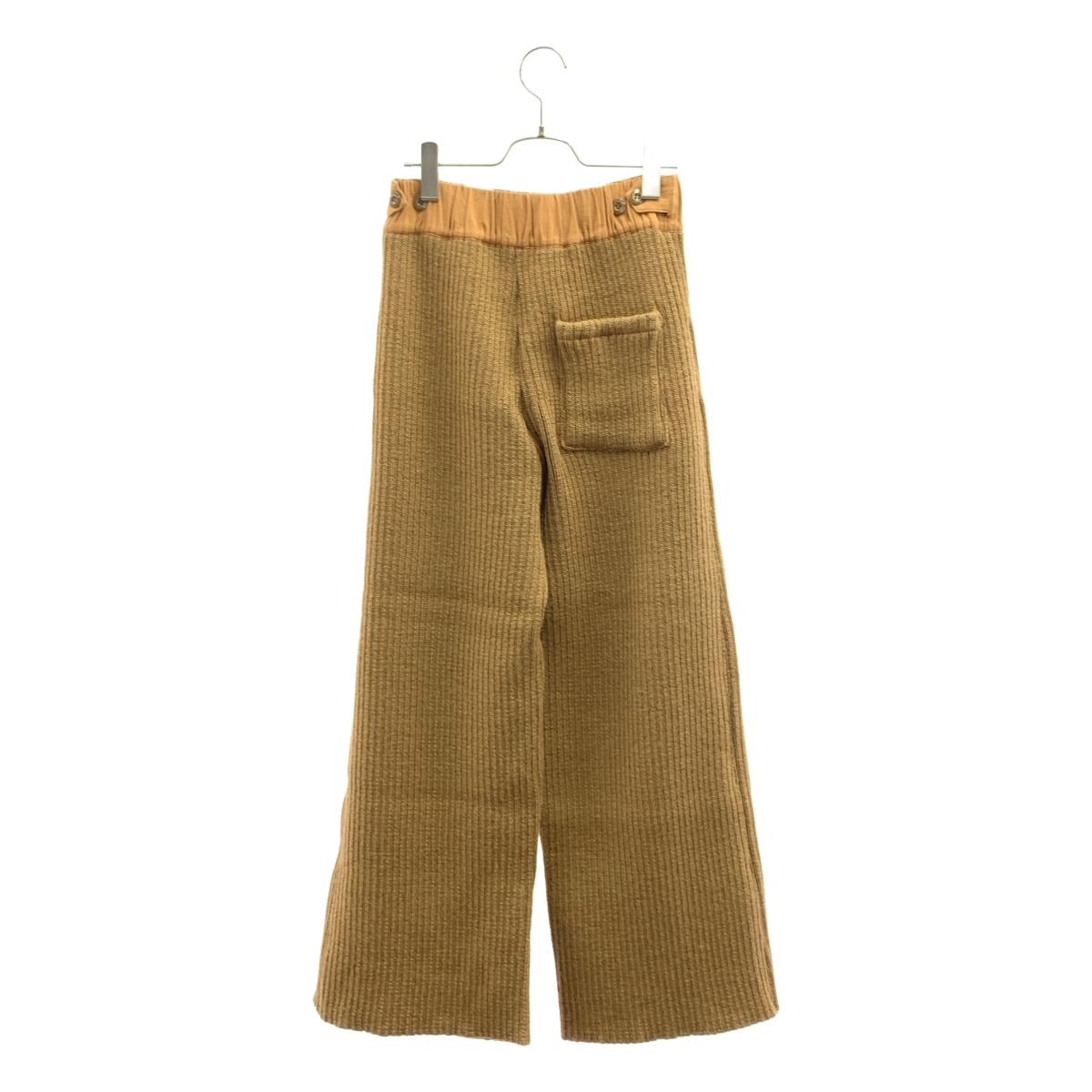 NOWOS / ノーウォス ウール サイドボタン ニット ワイド イージーパンツ