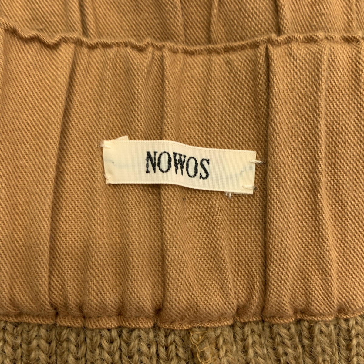 NOWOS / ノーウォス ウール サイドボタン ニット ワイド イージーパンツ